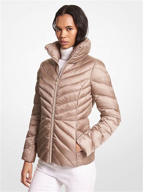 michael michael kors short packable puffer jacket|Michael Kors puffer jacket ladies.